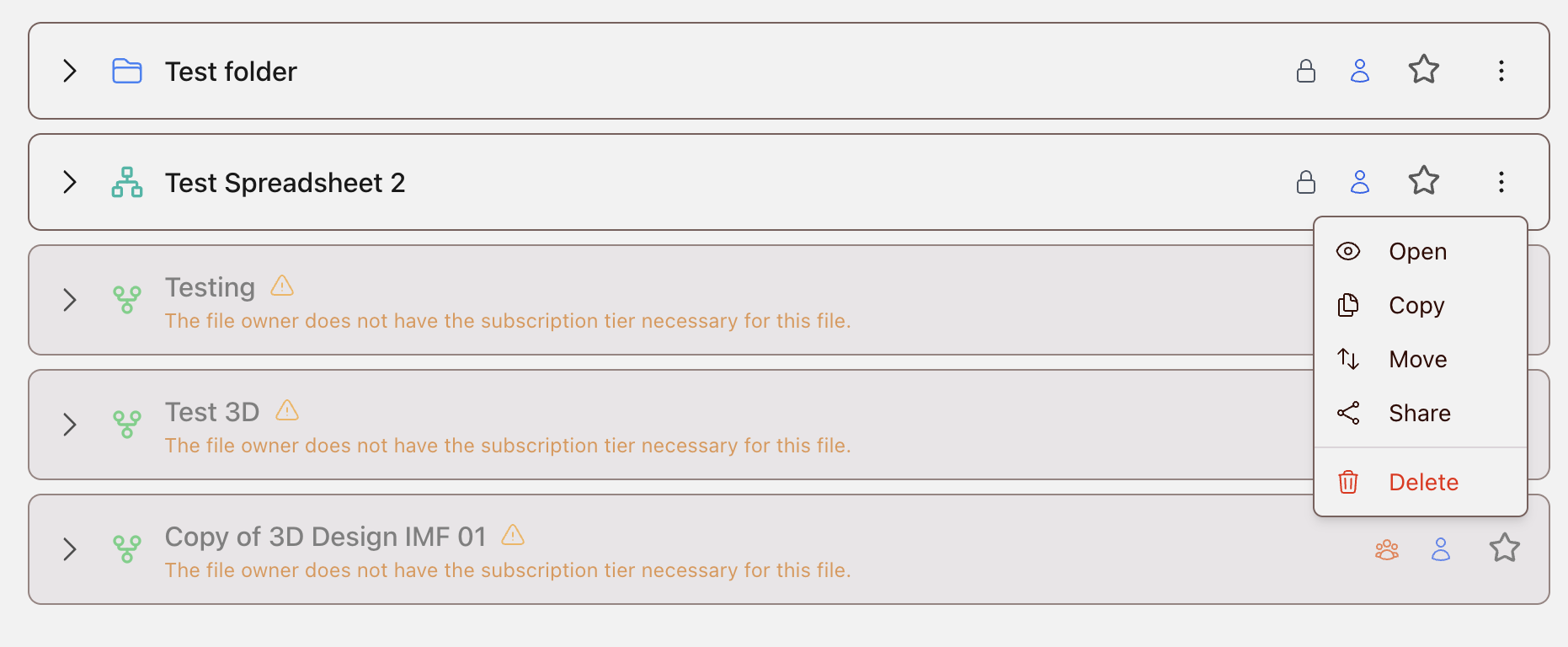 Sharing a project from the file system